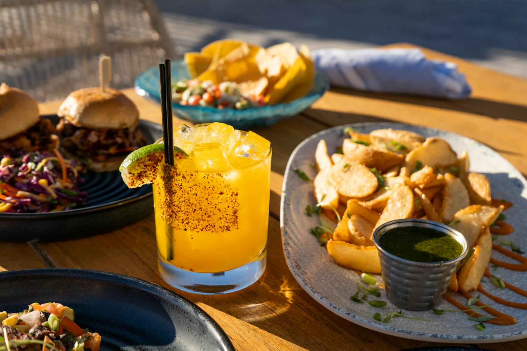 a plate of food on a table