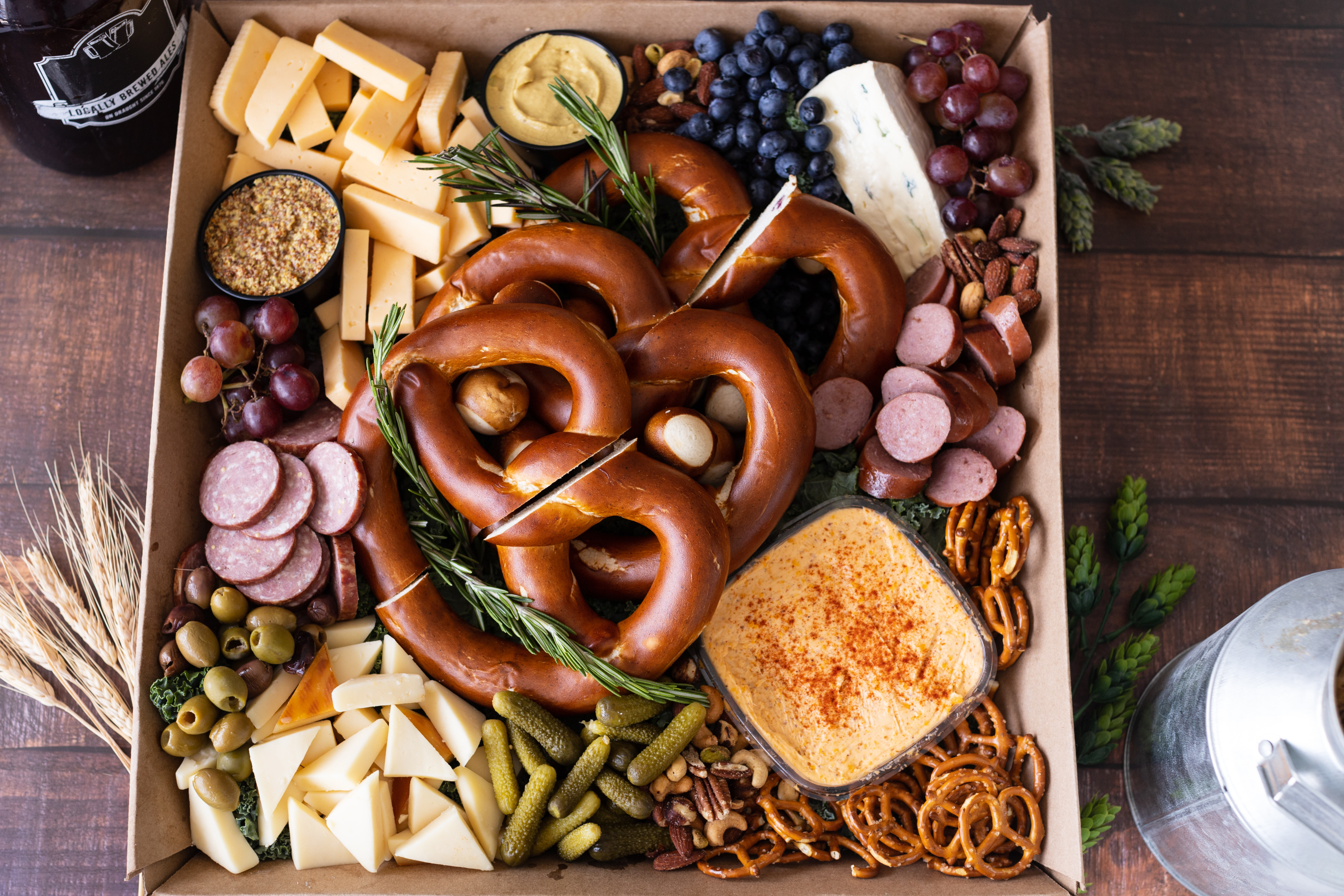 a bunch of food on a table