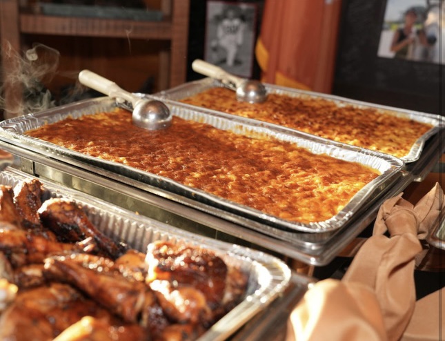 food in a tray