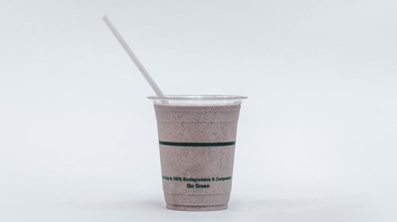 a small plastic cup