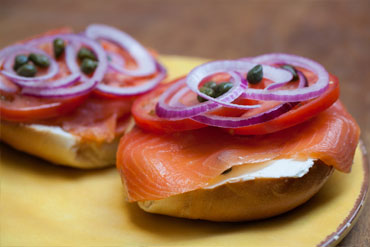 a close up of food on a table