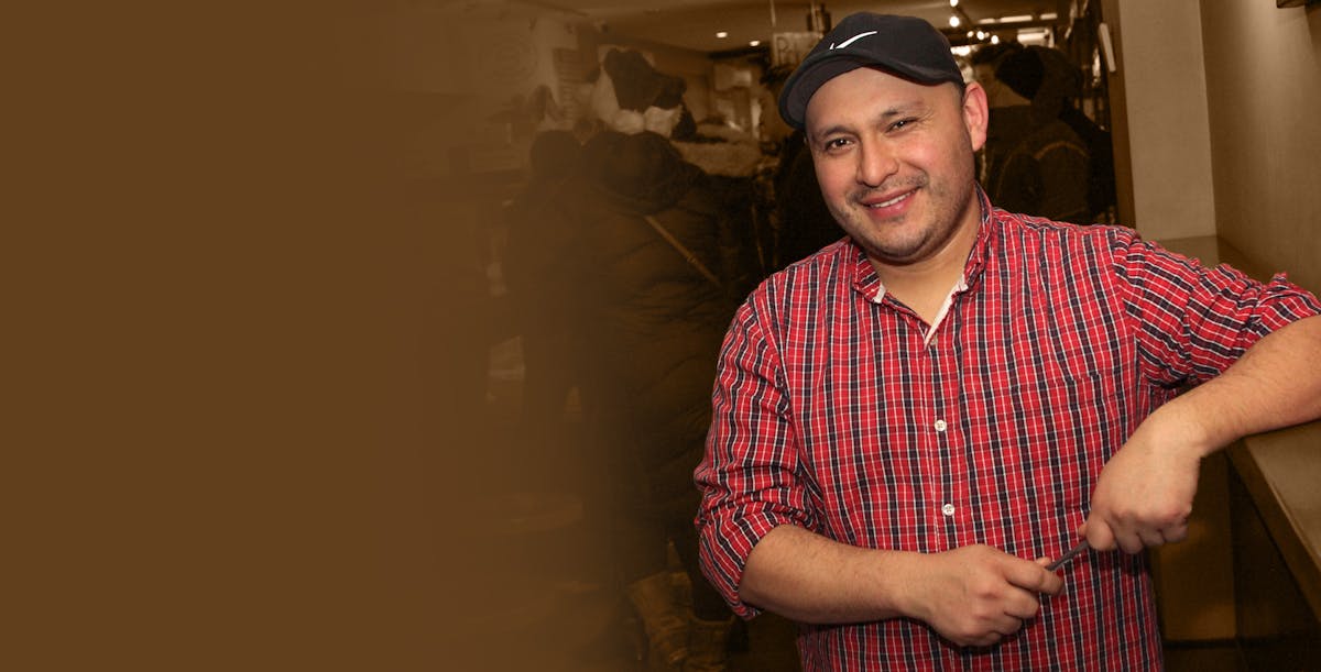 a man looking at the camera