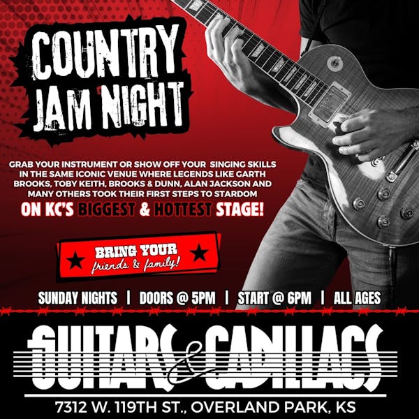 Sunday Weekly Country Jam Night Guitars & Cadillacs Live Music