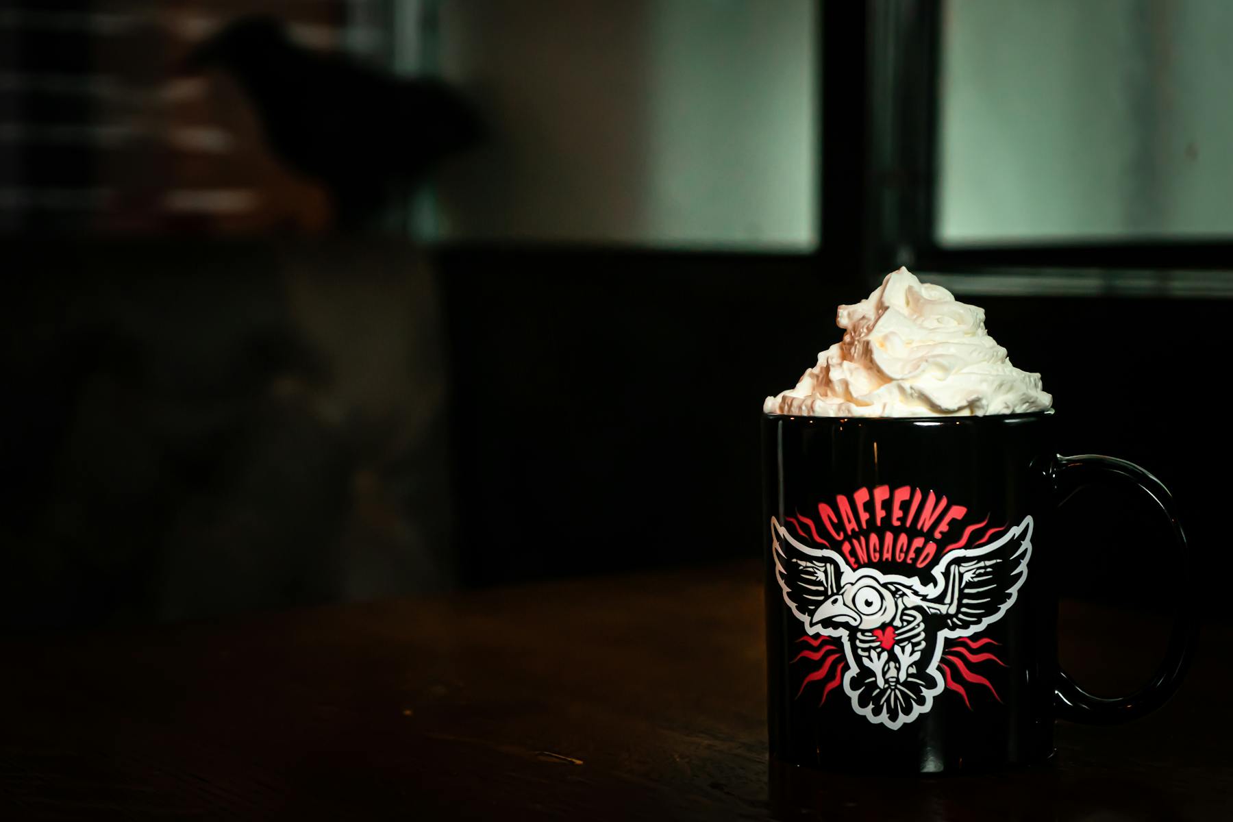 heat transfer mug with whipped cream