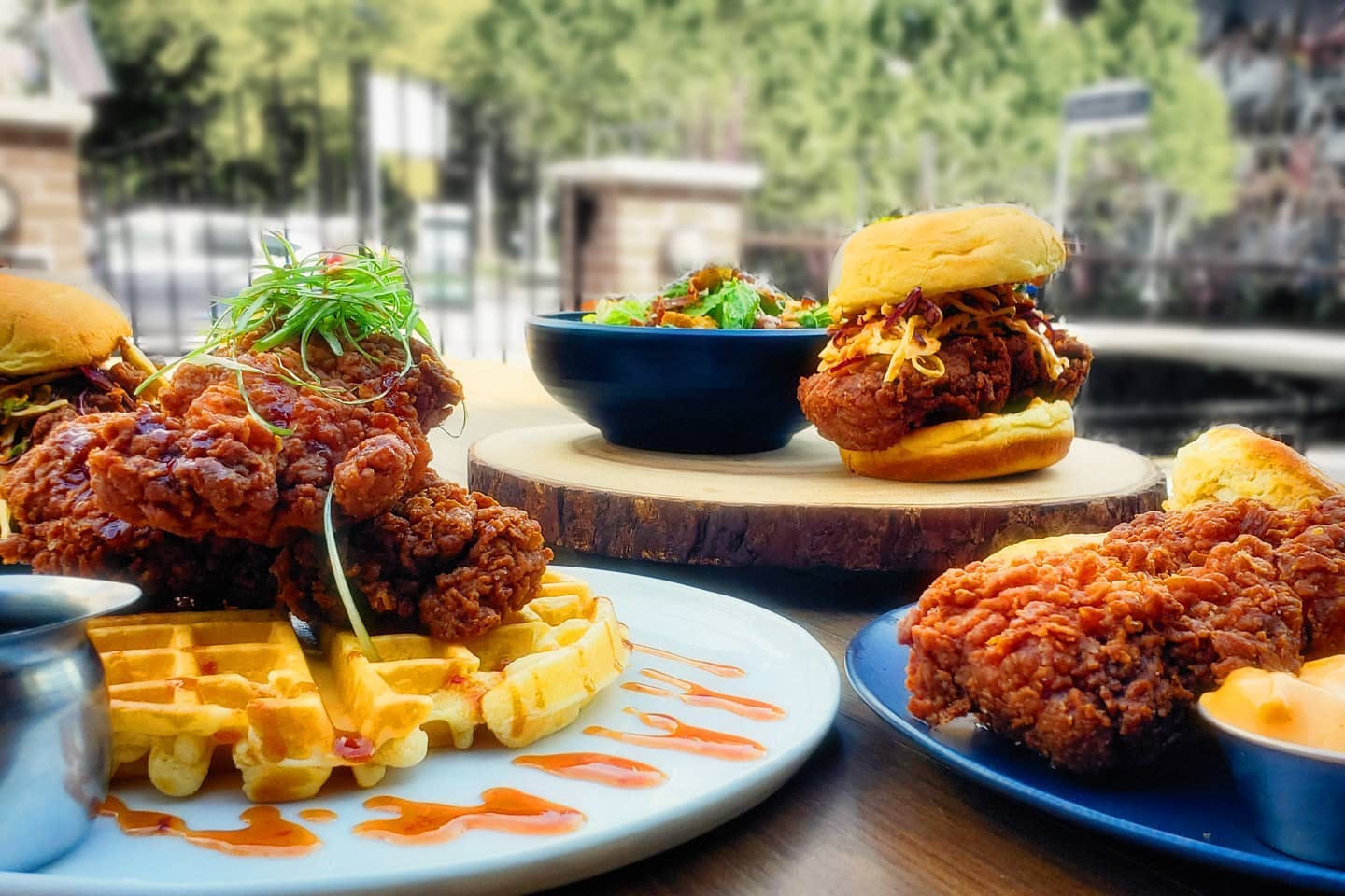 a plate of food on a table