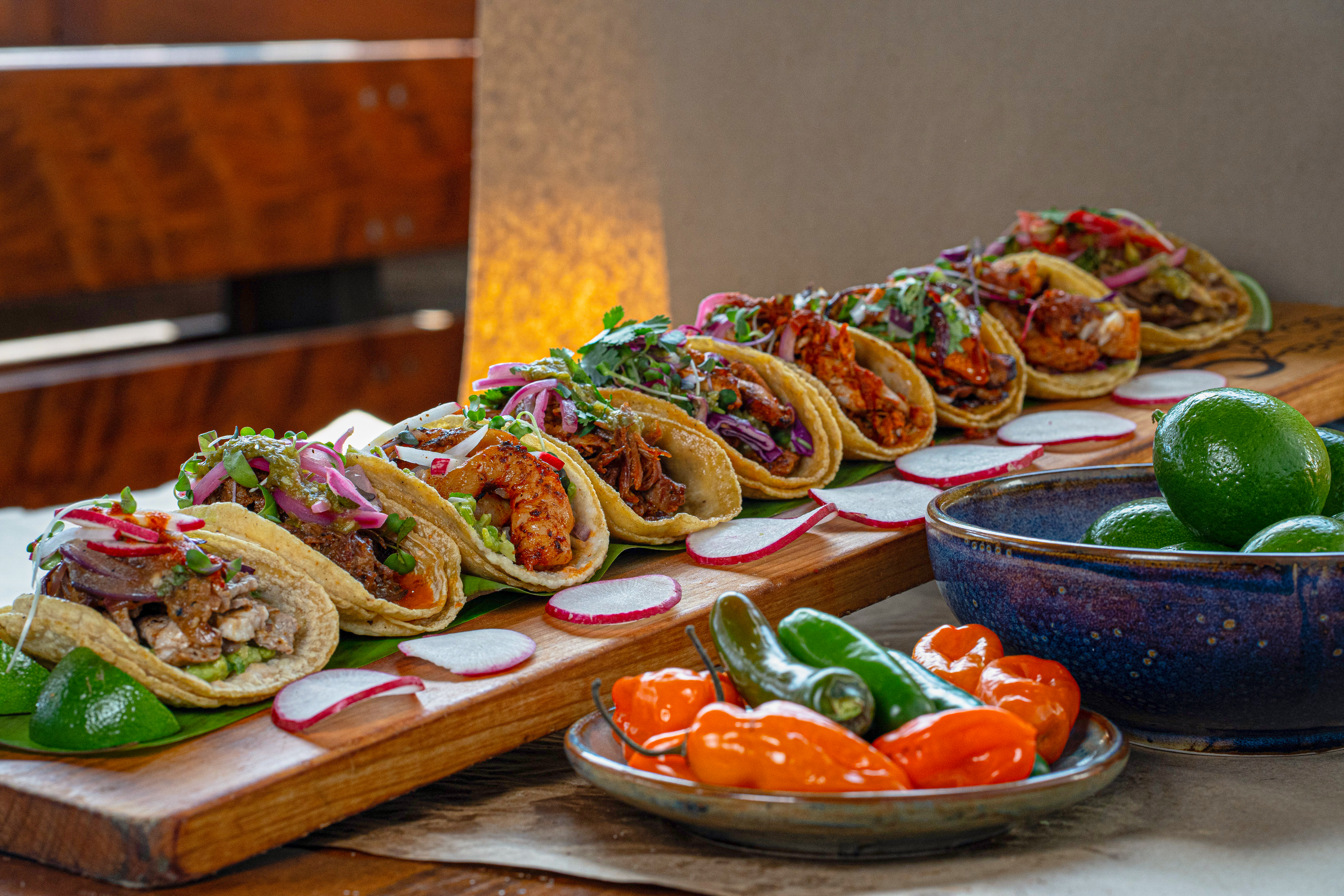 a tray of food on a table