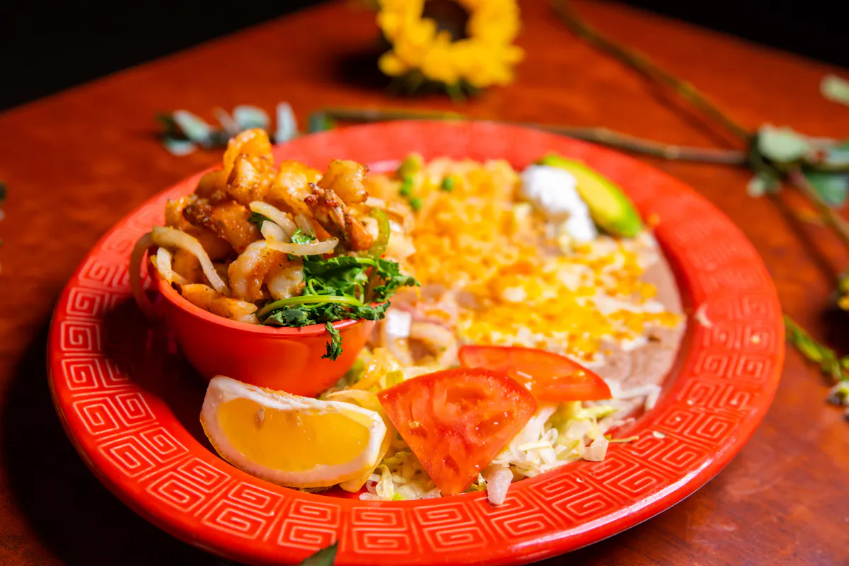 a plate of food on a table