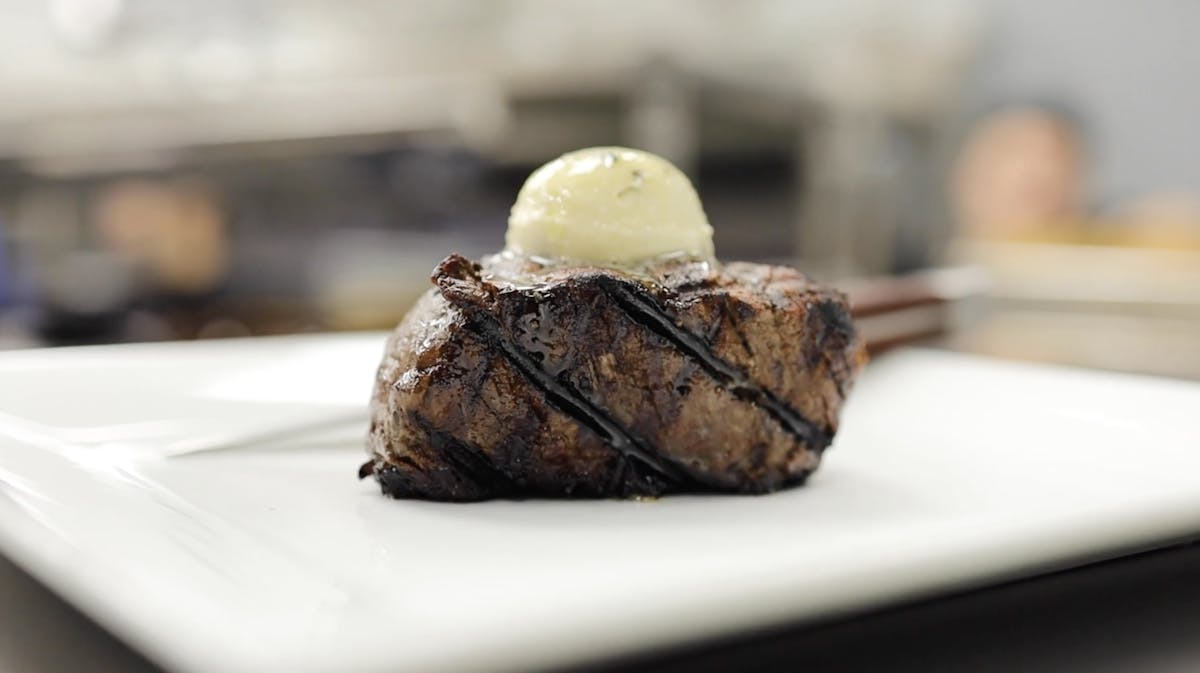 a steak on a plate