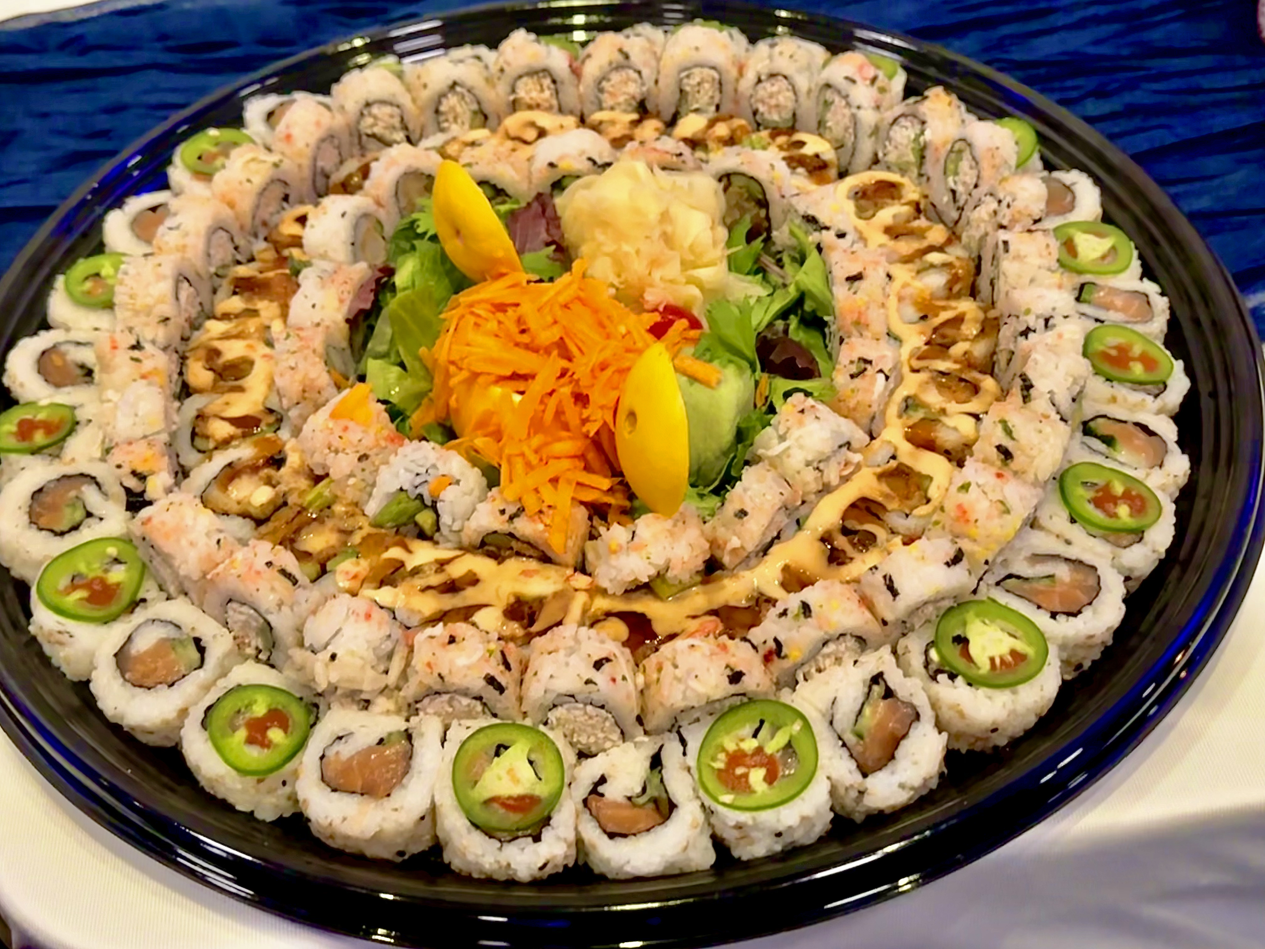 a plate full of food