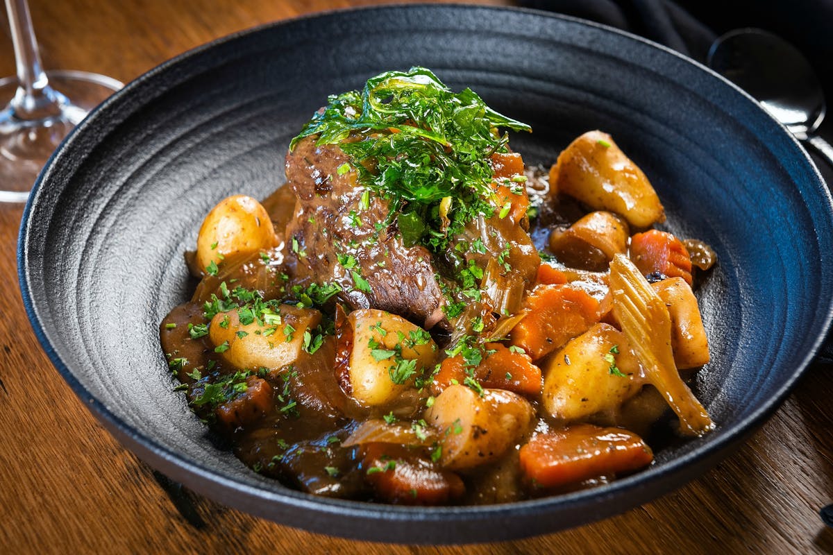 a bowl of food on a plate