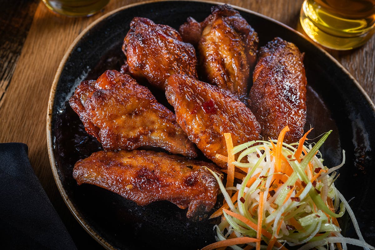 a plate of food on a table