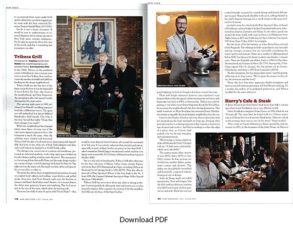 PDF Wine Spectator a close up of a newspaper article