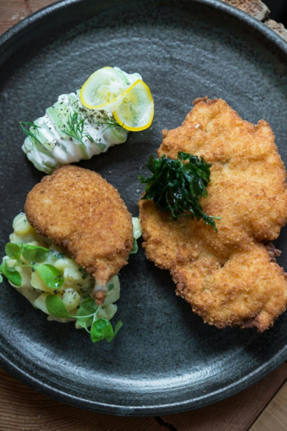 a pan of food on a plate