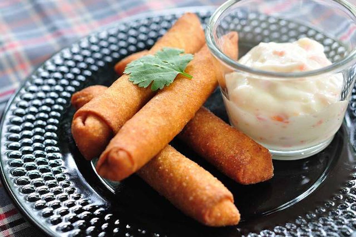 a close up of food