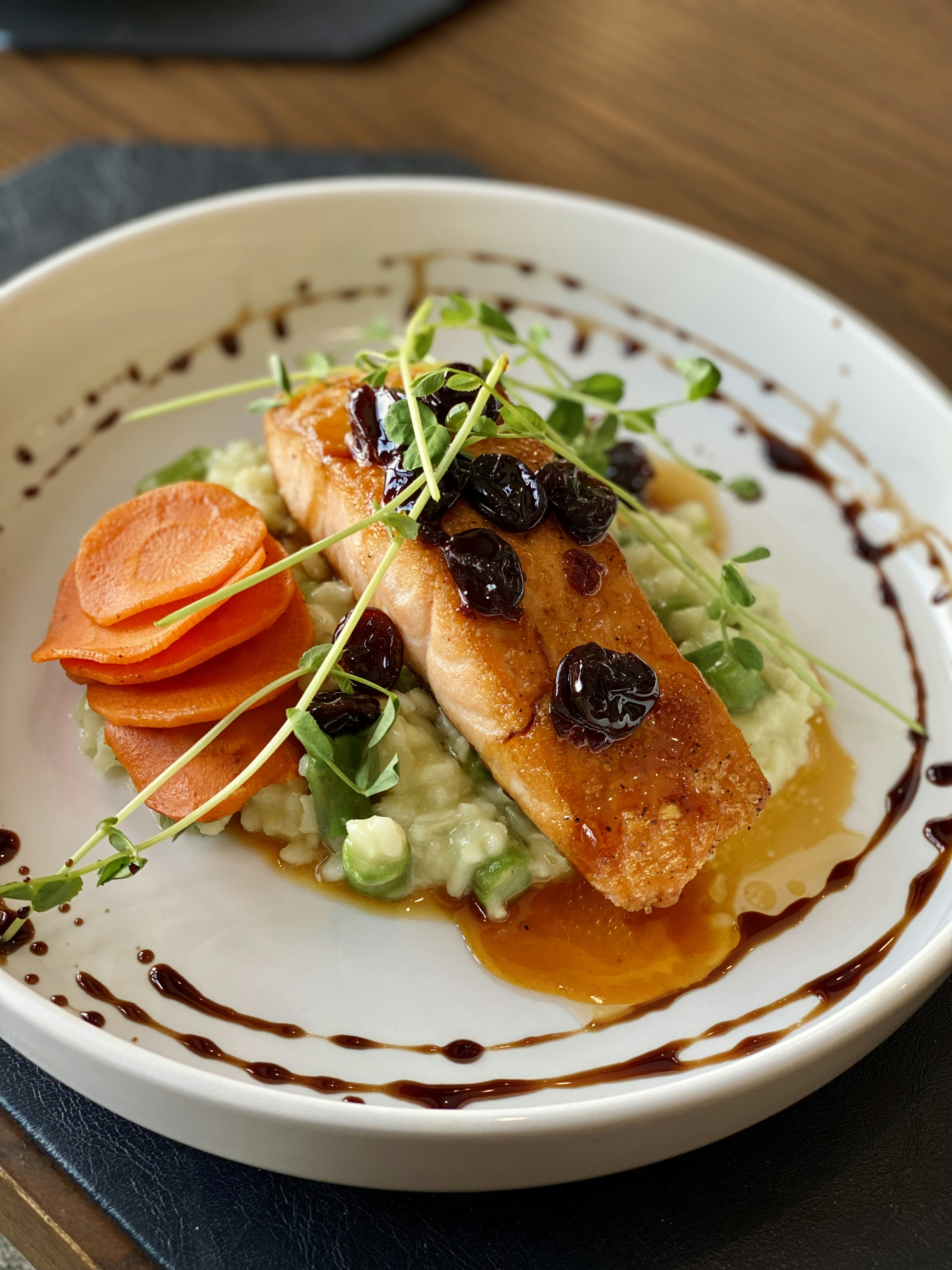 a plate of food on a table