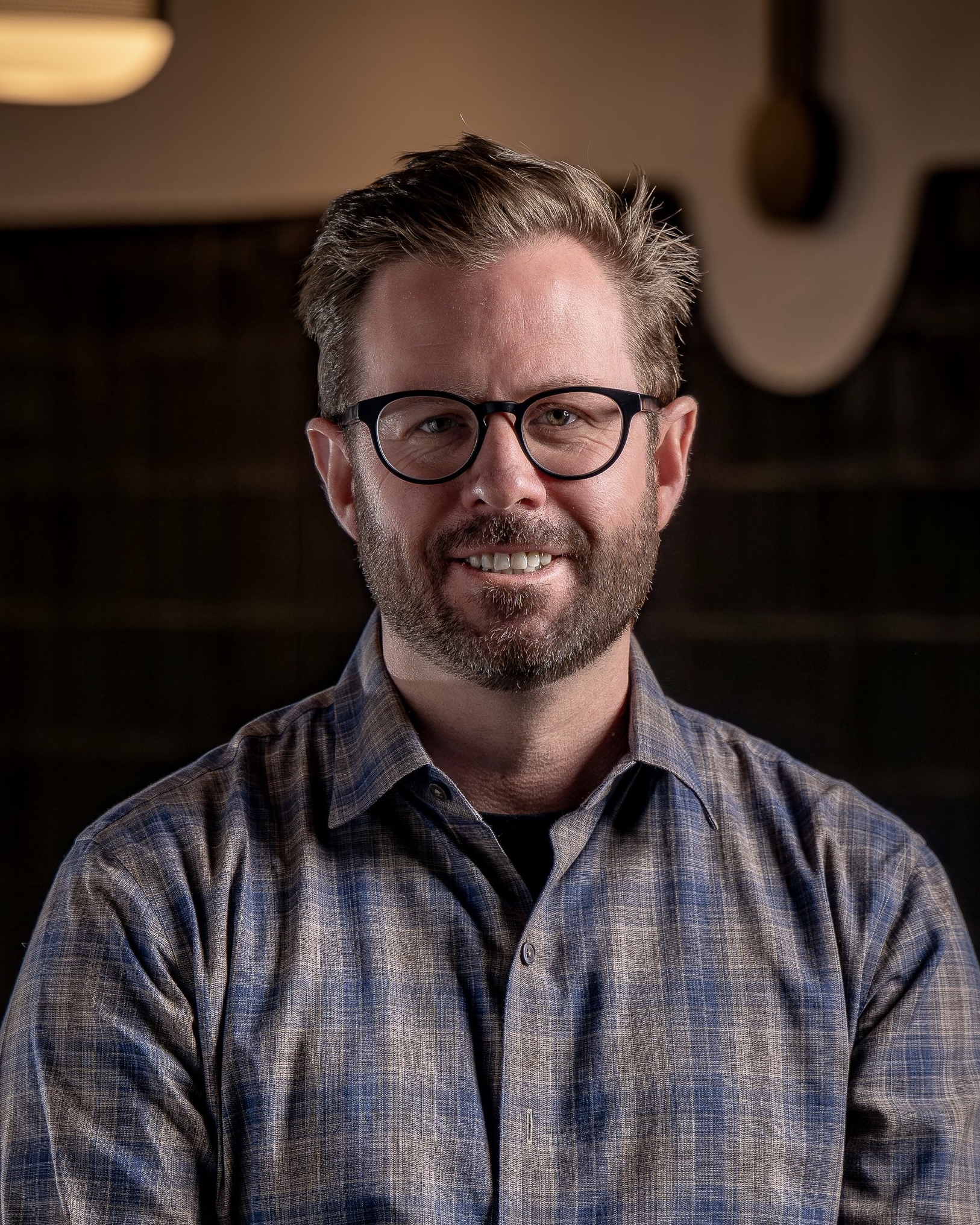 a man wearing glasses