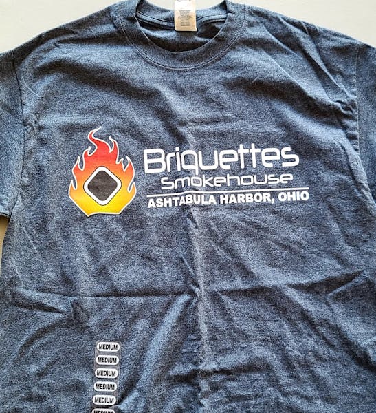 Dark Grey Short Sleeve Briquettes Smokehouse We combine a retro