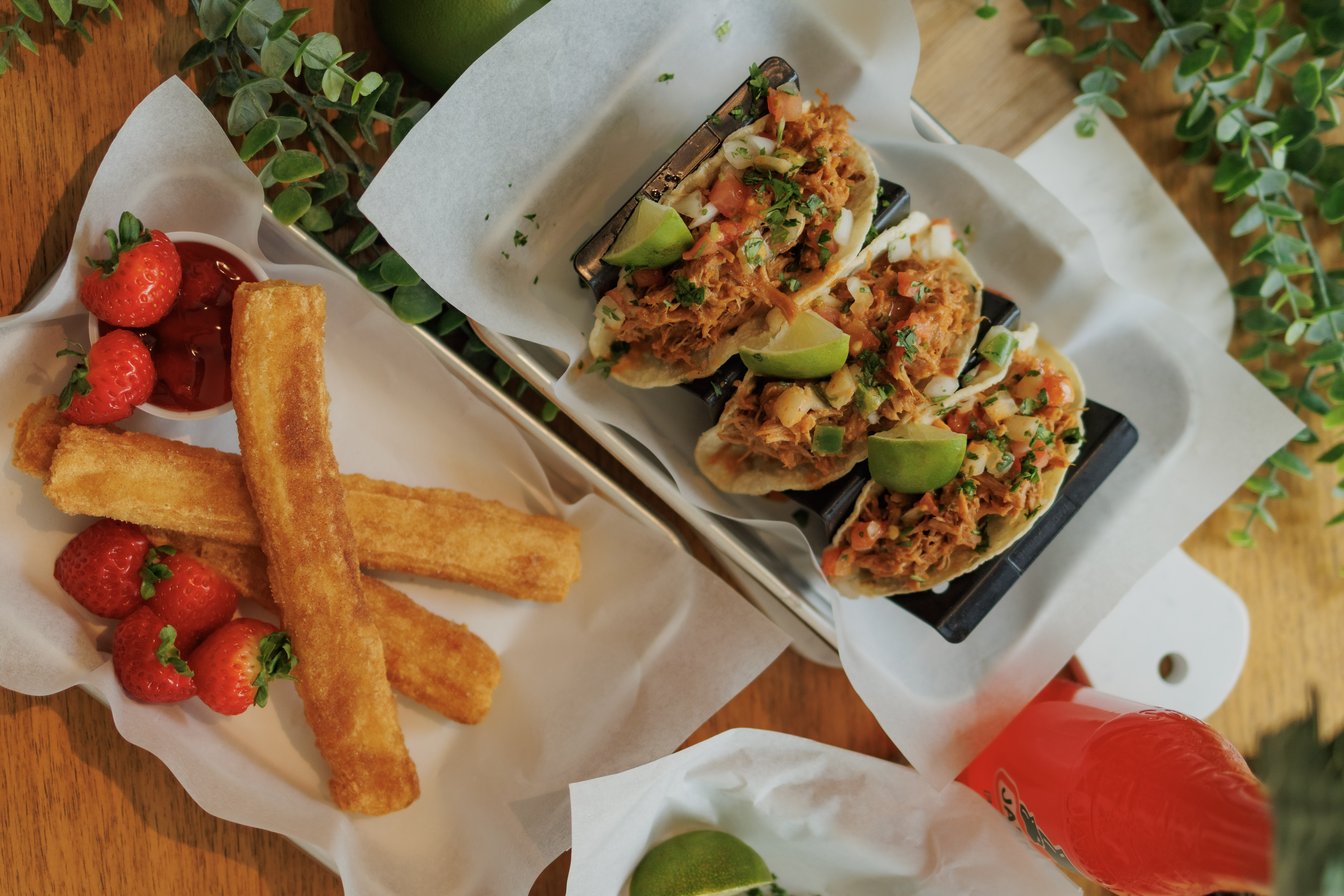 a plate of food on a table