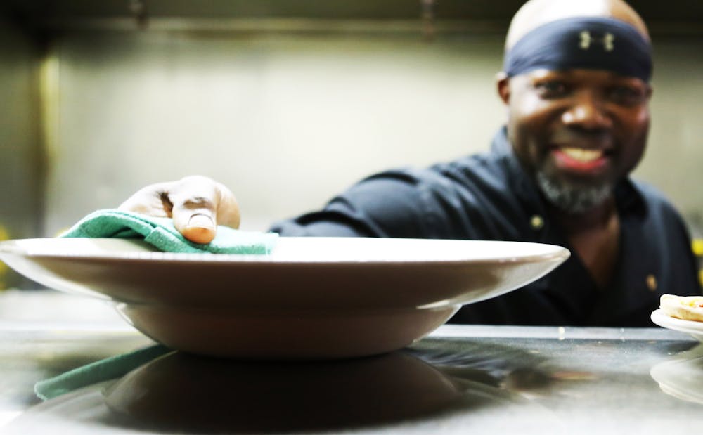 a person sitting in a bowl