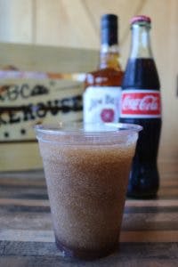 a close up of a beverage on a table
