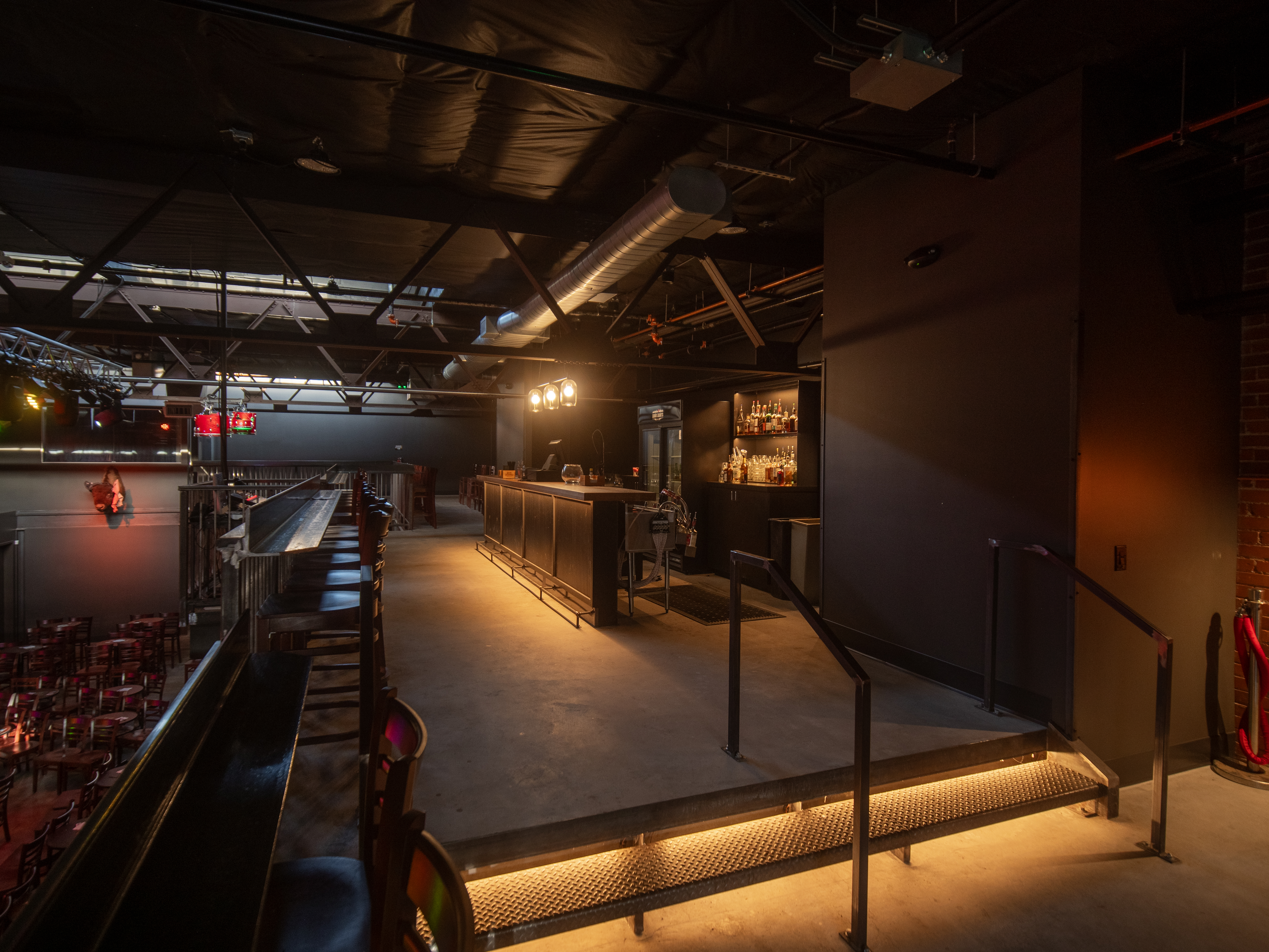 a large long train on a table