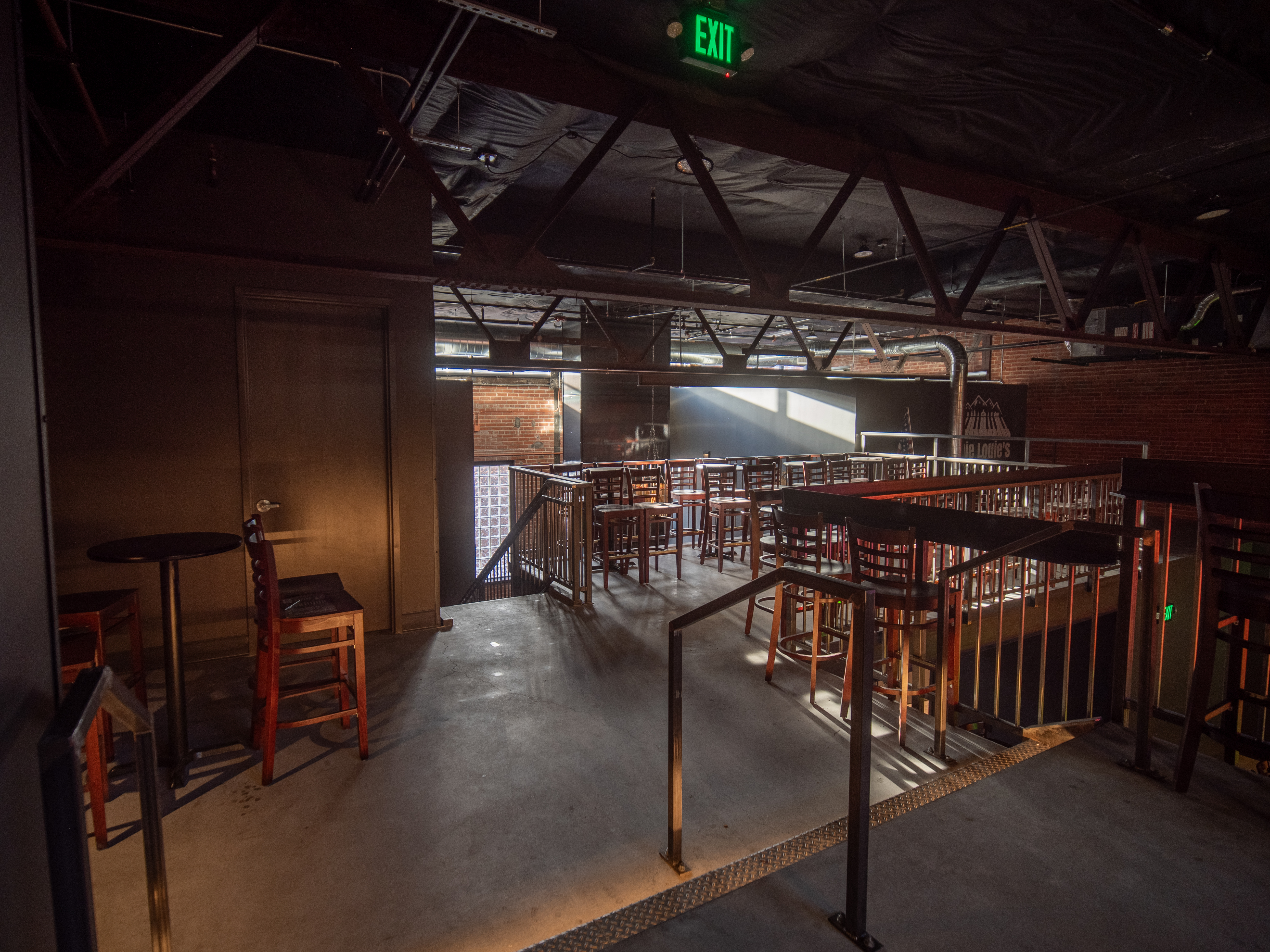 a long table in a room