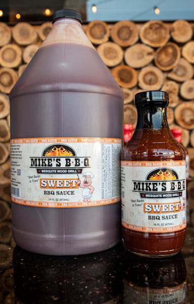 BBQ SAUCE (1 GALLON) Mike's BBQ Mesquite Wood Grill BBQ and Sports