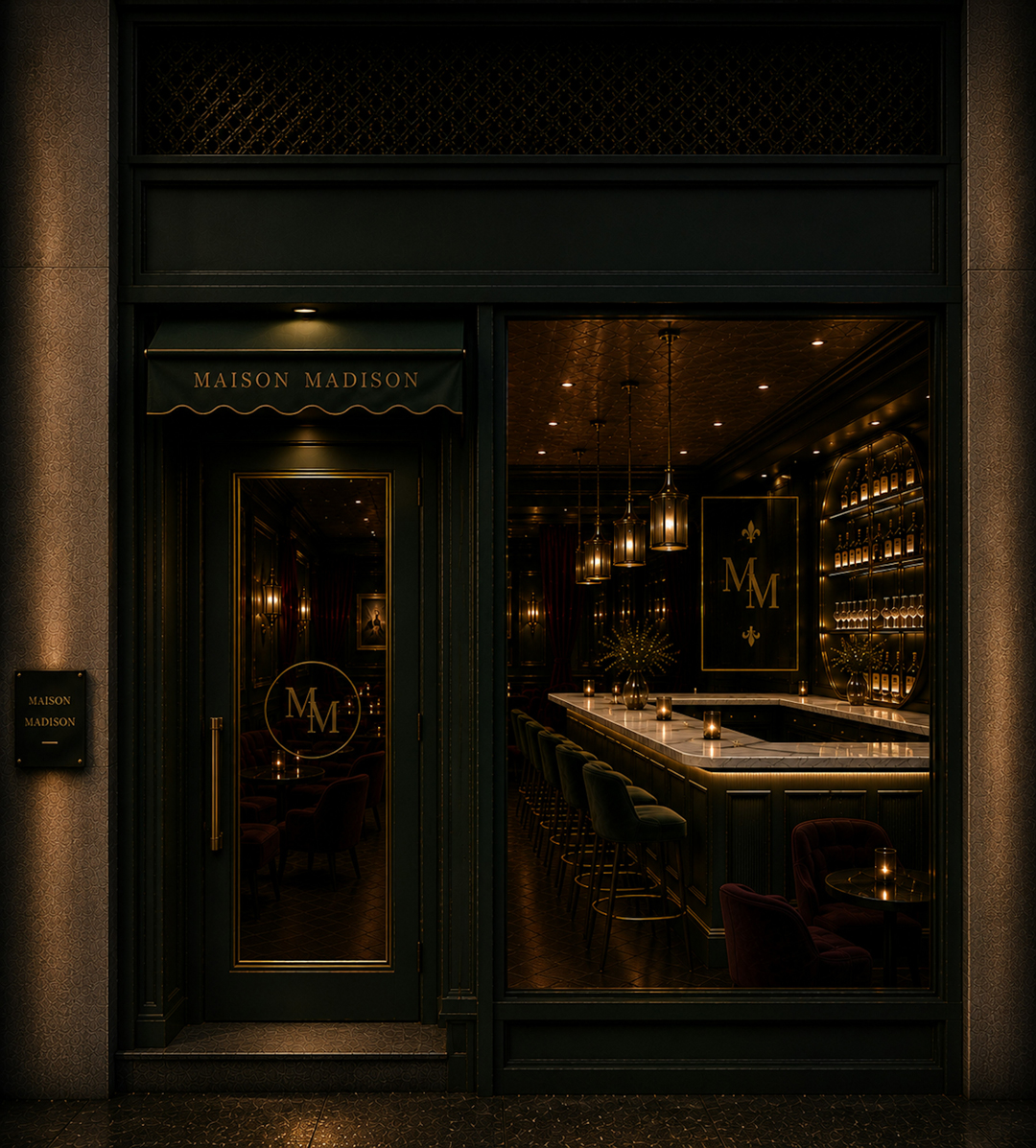 The exterior of Maison Madison