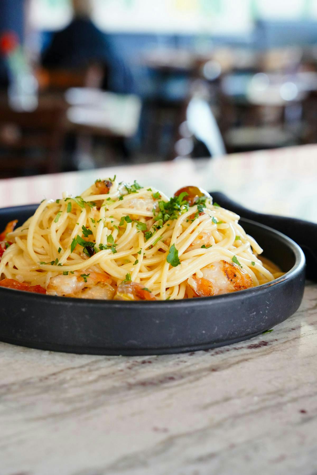 a bowl of food on a table