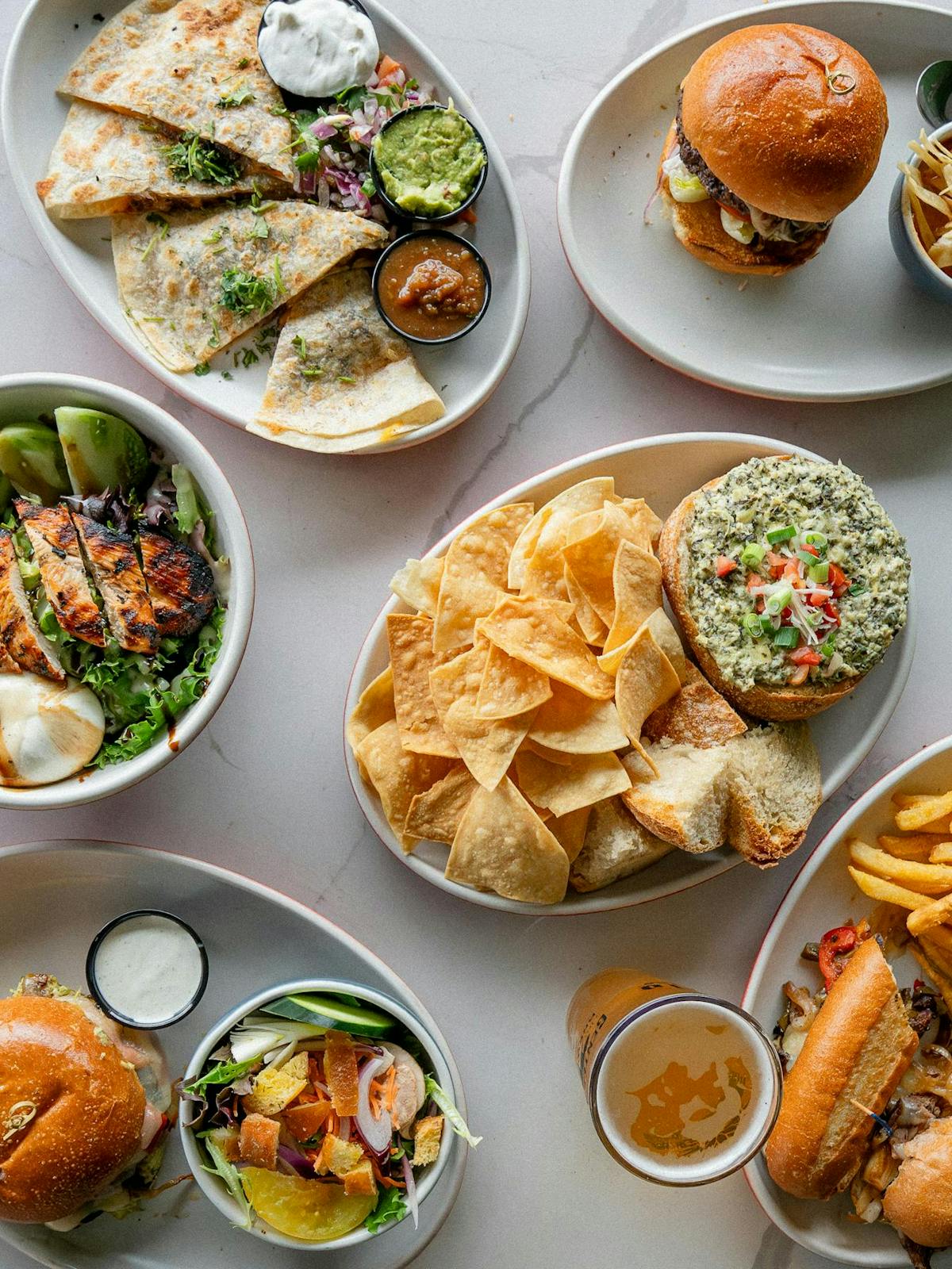 a bowl filled with different types of food on a plate
