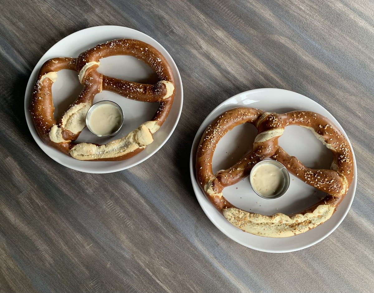 two soft pretzels