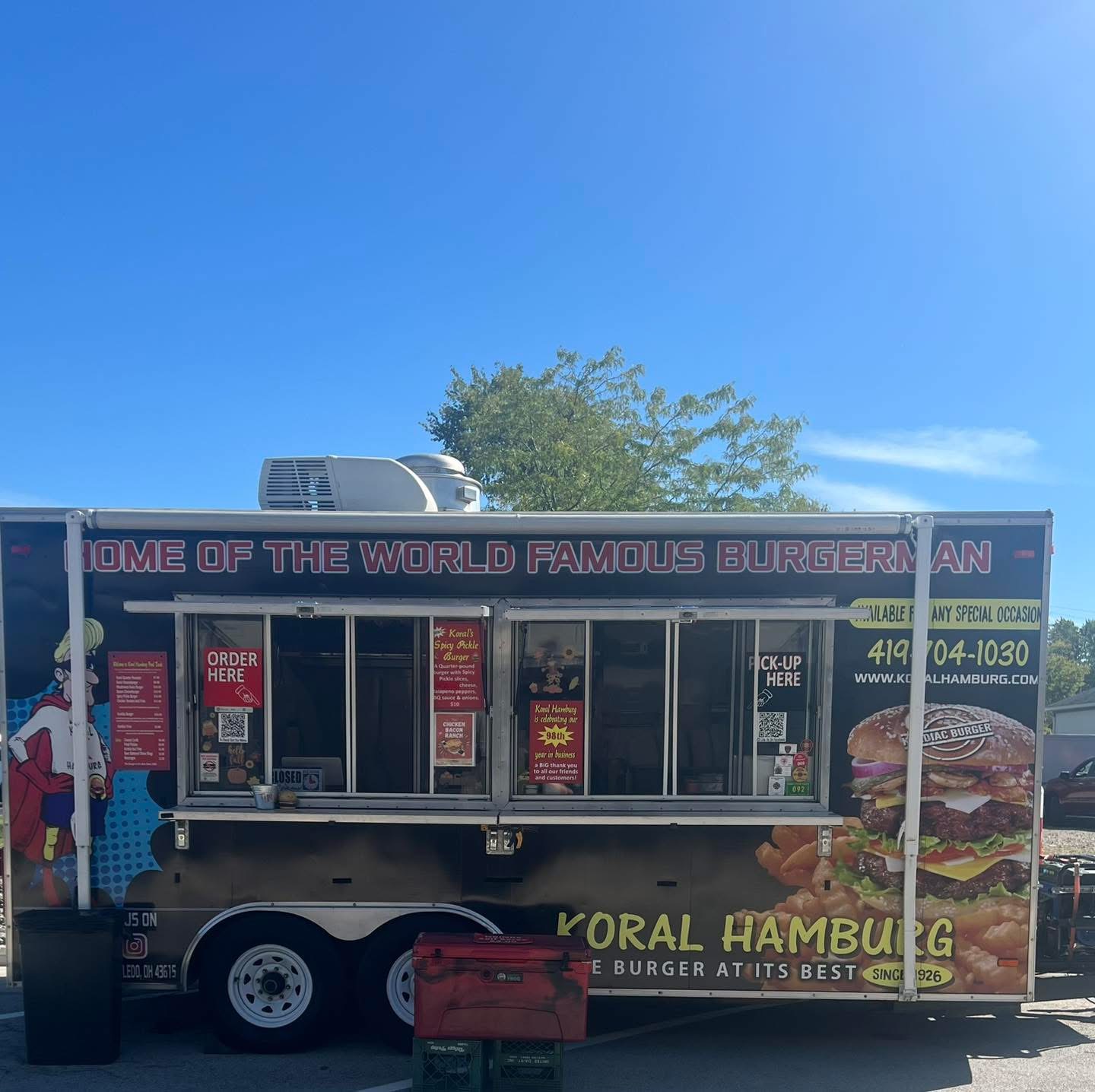 a truck that is driving down the road