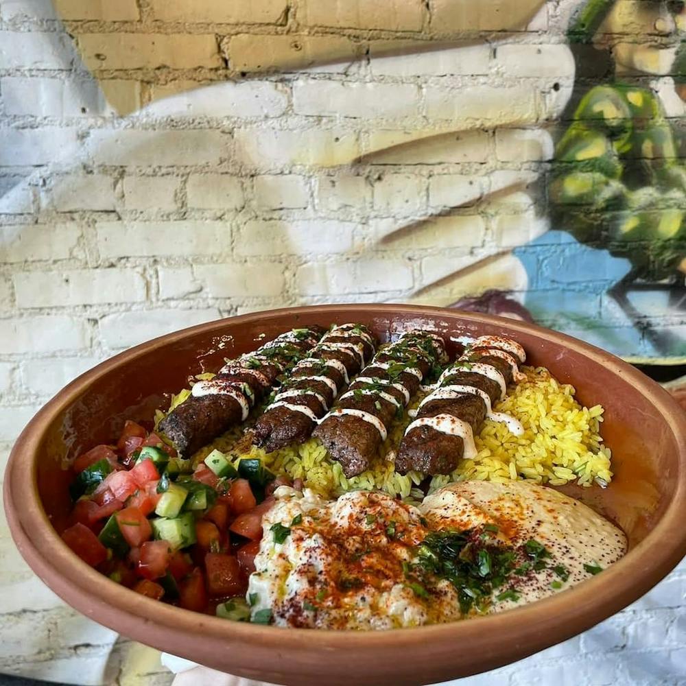 a plate of food on a table