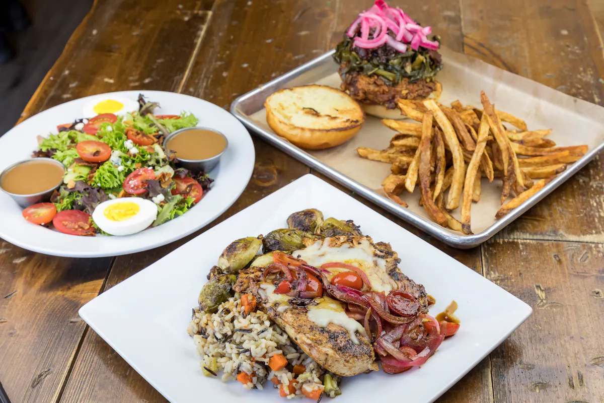 a plate of food on a table