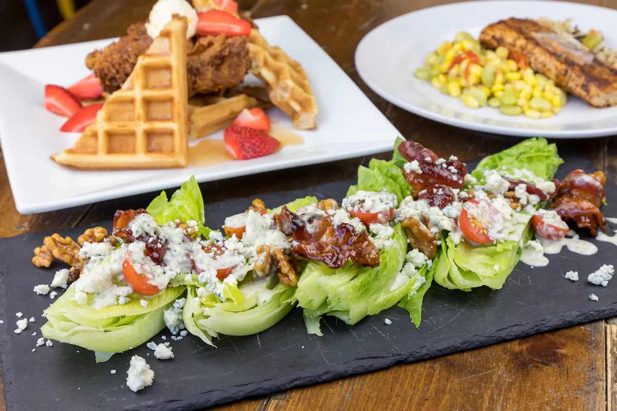 a plate of food on a table
