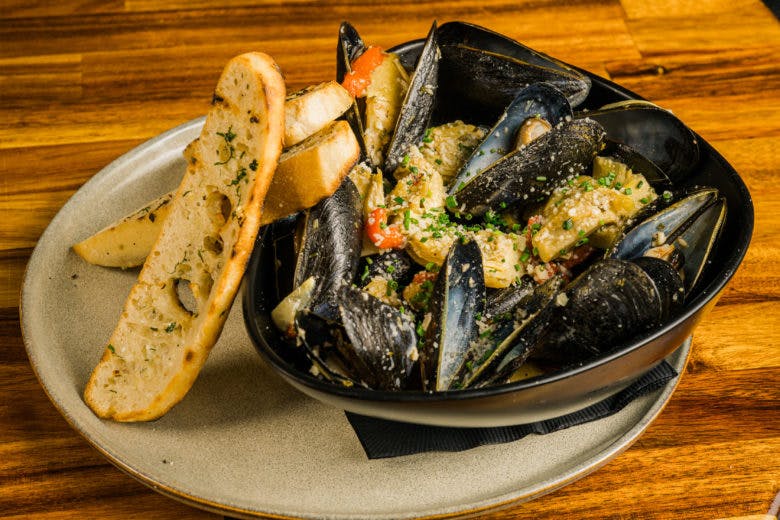 a plate of food on a table