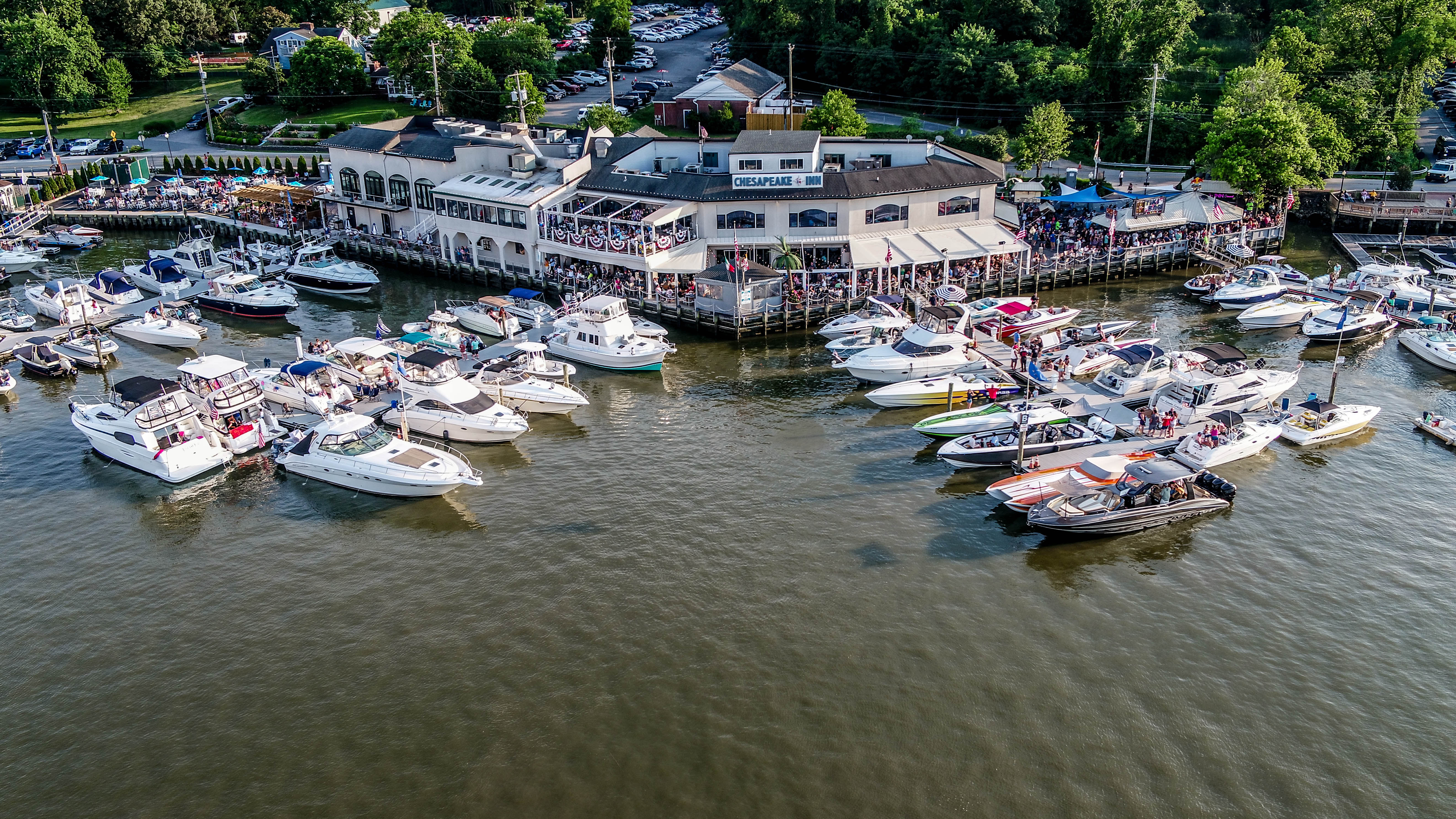 a small boat in a harbor