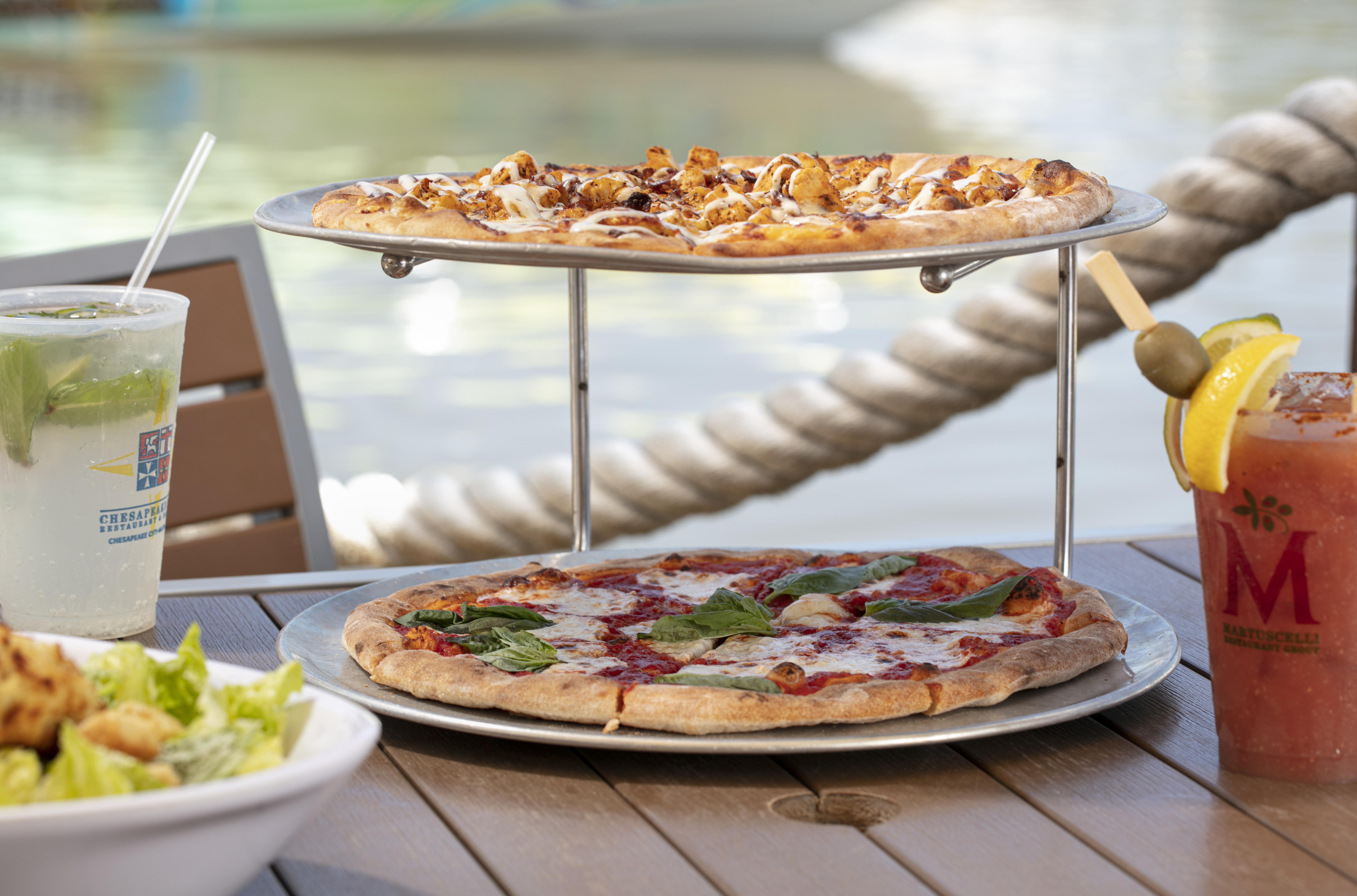 a pizza sitting on top of a table