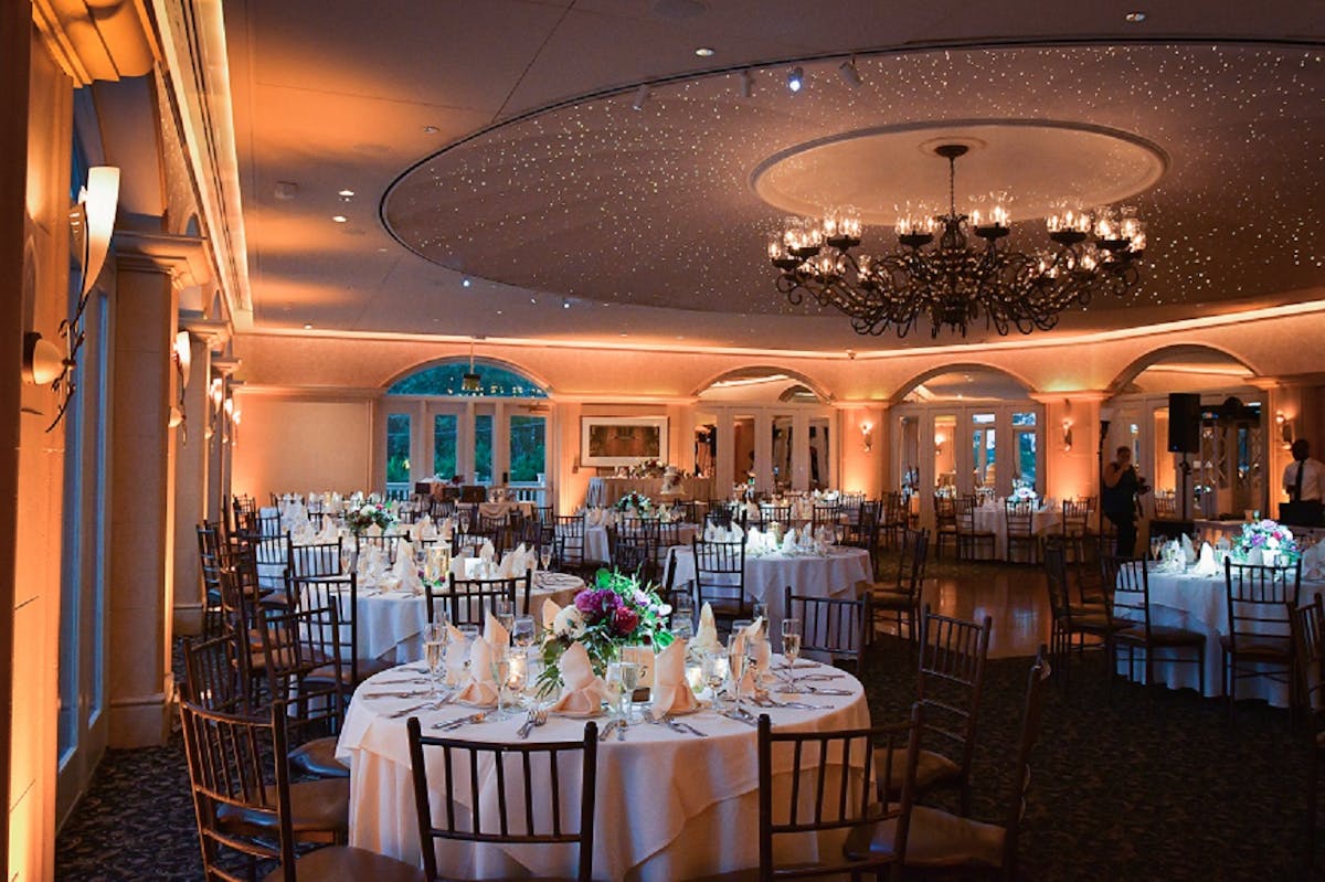 Table ready for rehearsal dinner