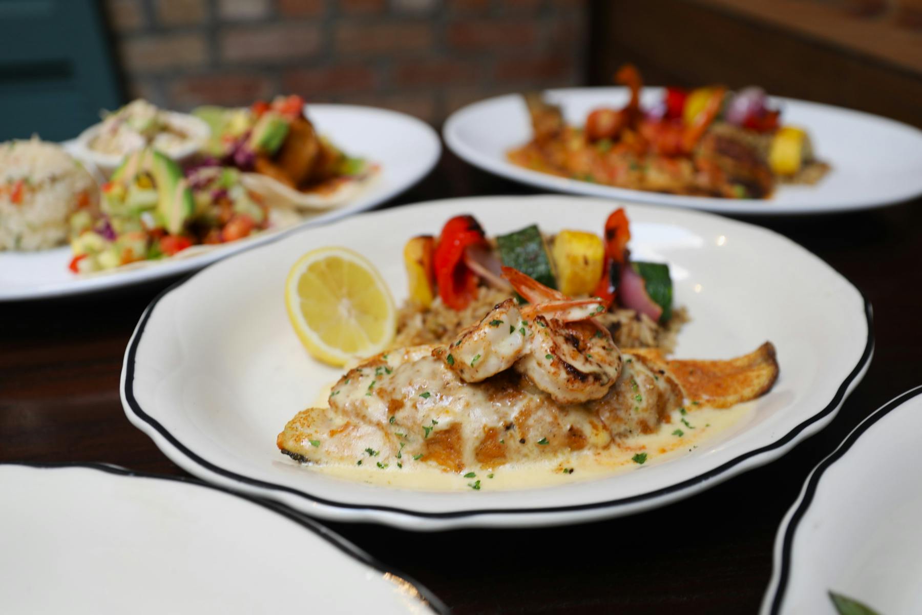a plate of food on a table