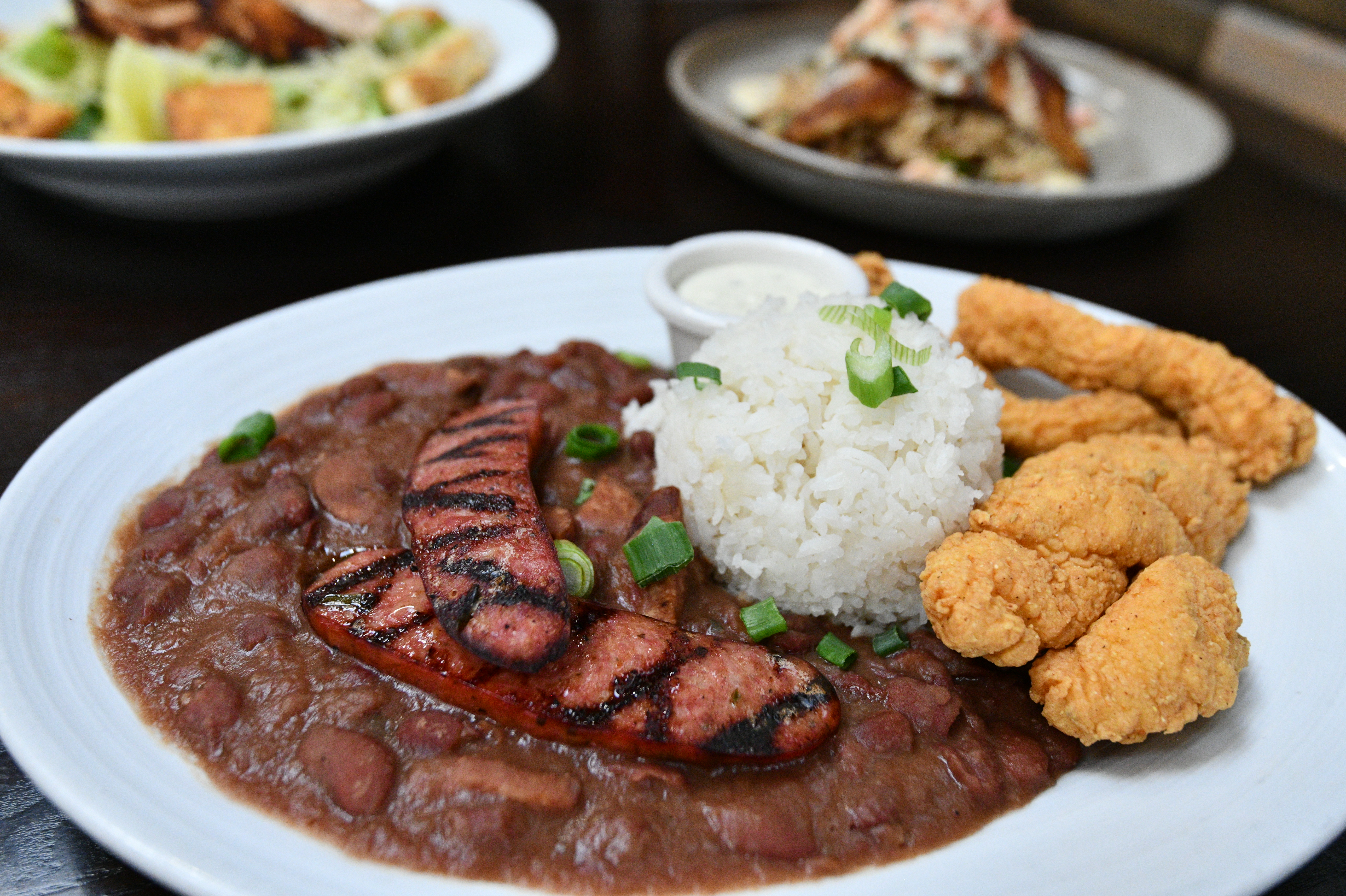 a plate of food on a table