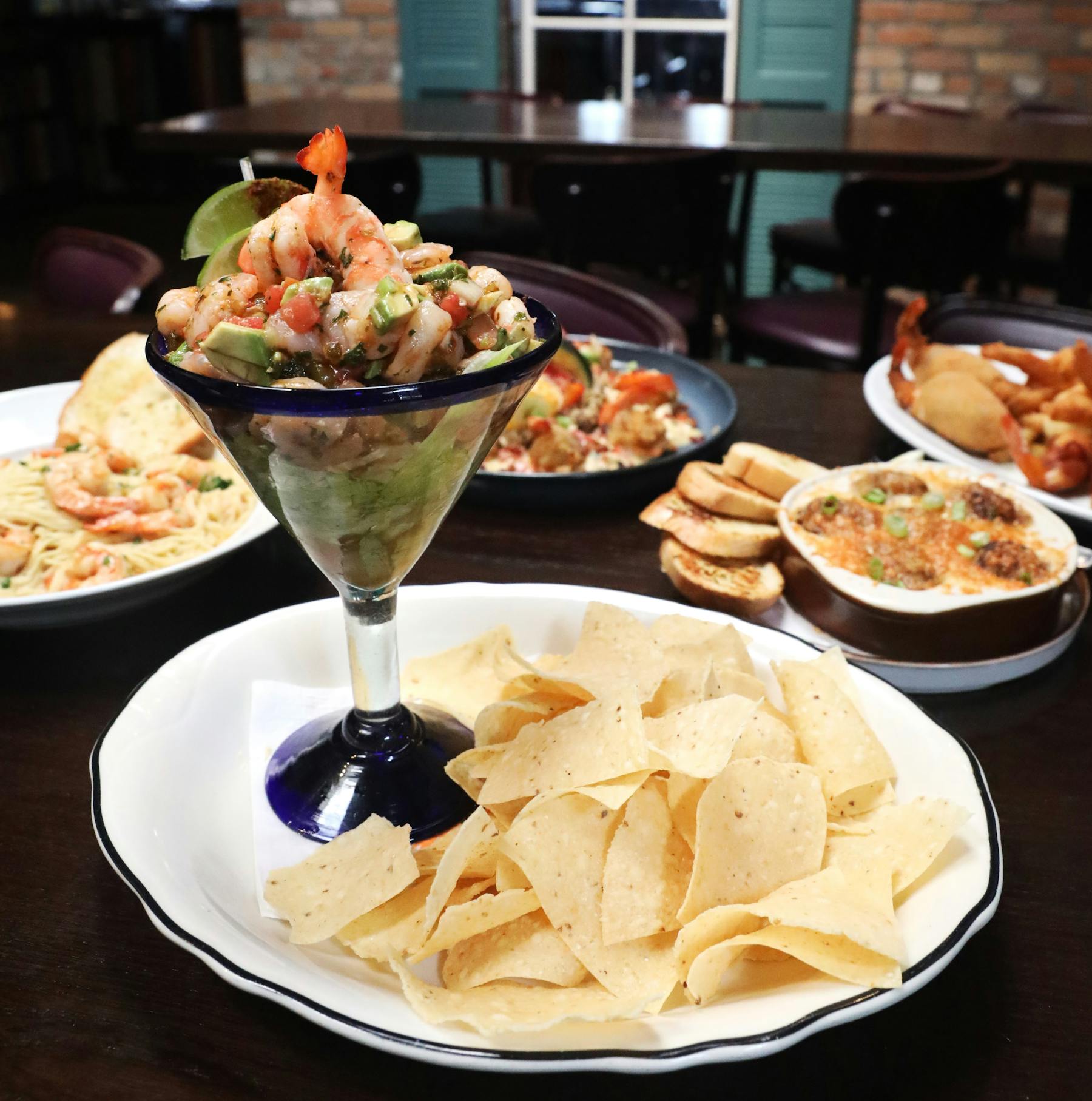 a table topped with plates of food on a plate