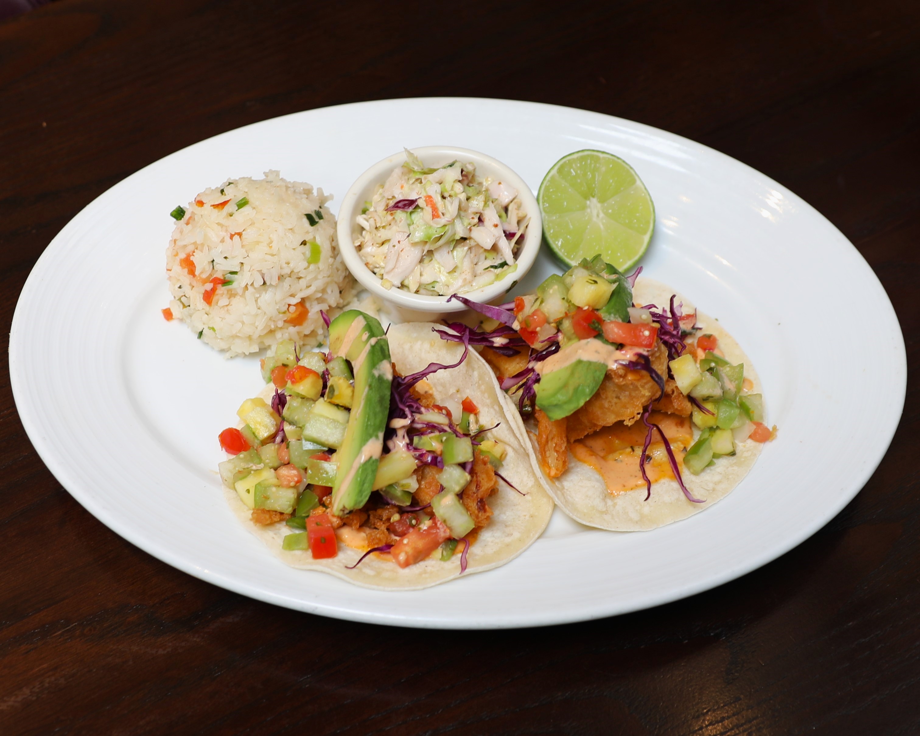 a plate of food on a table