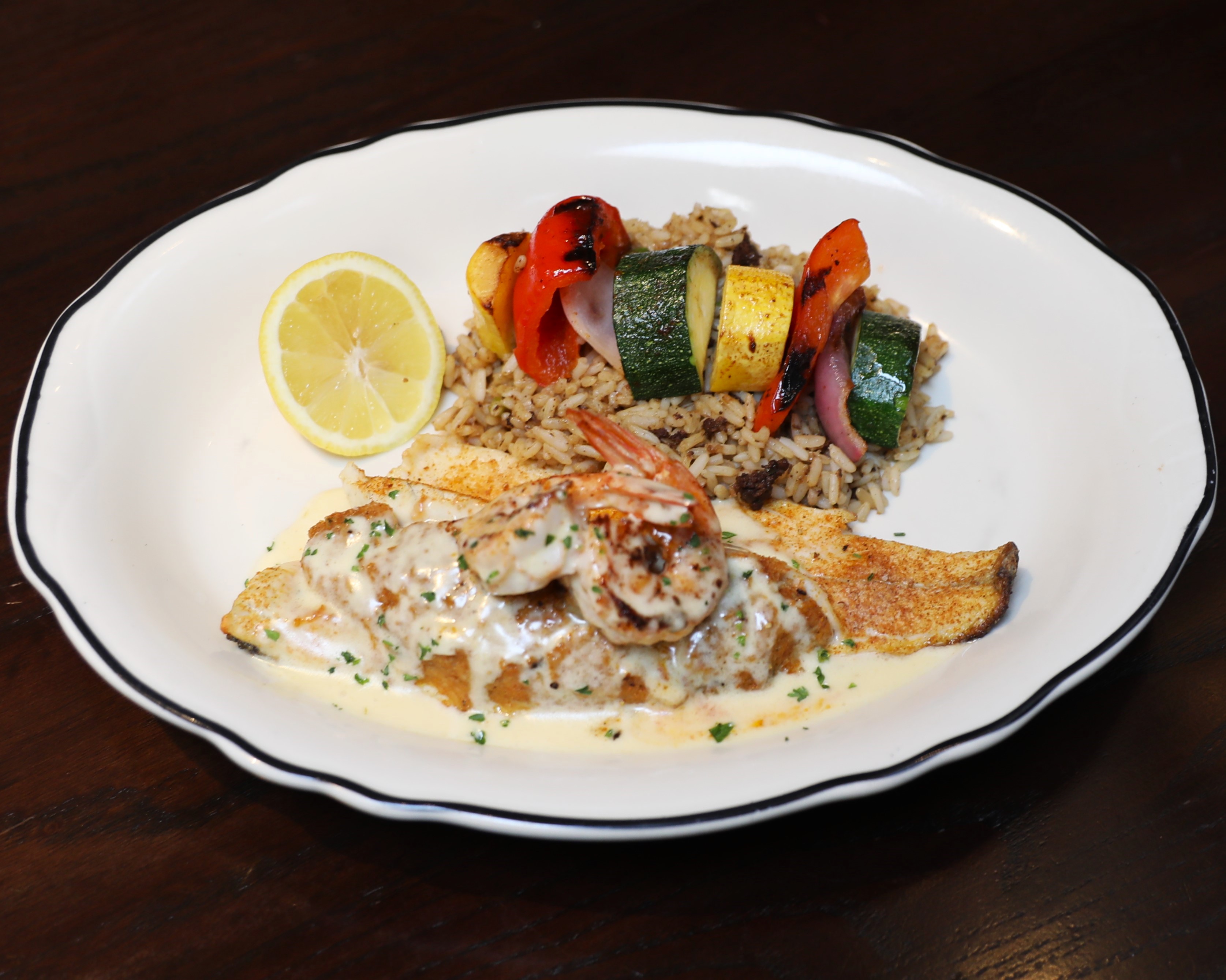 a plate of food on a table