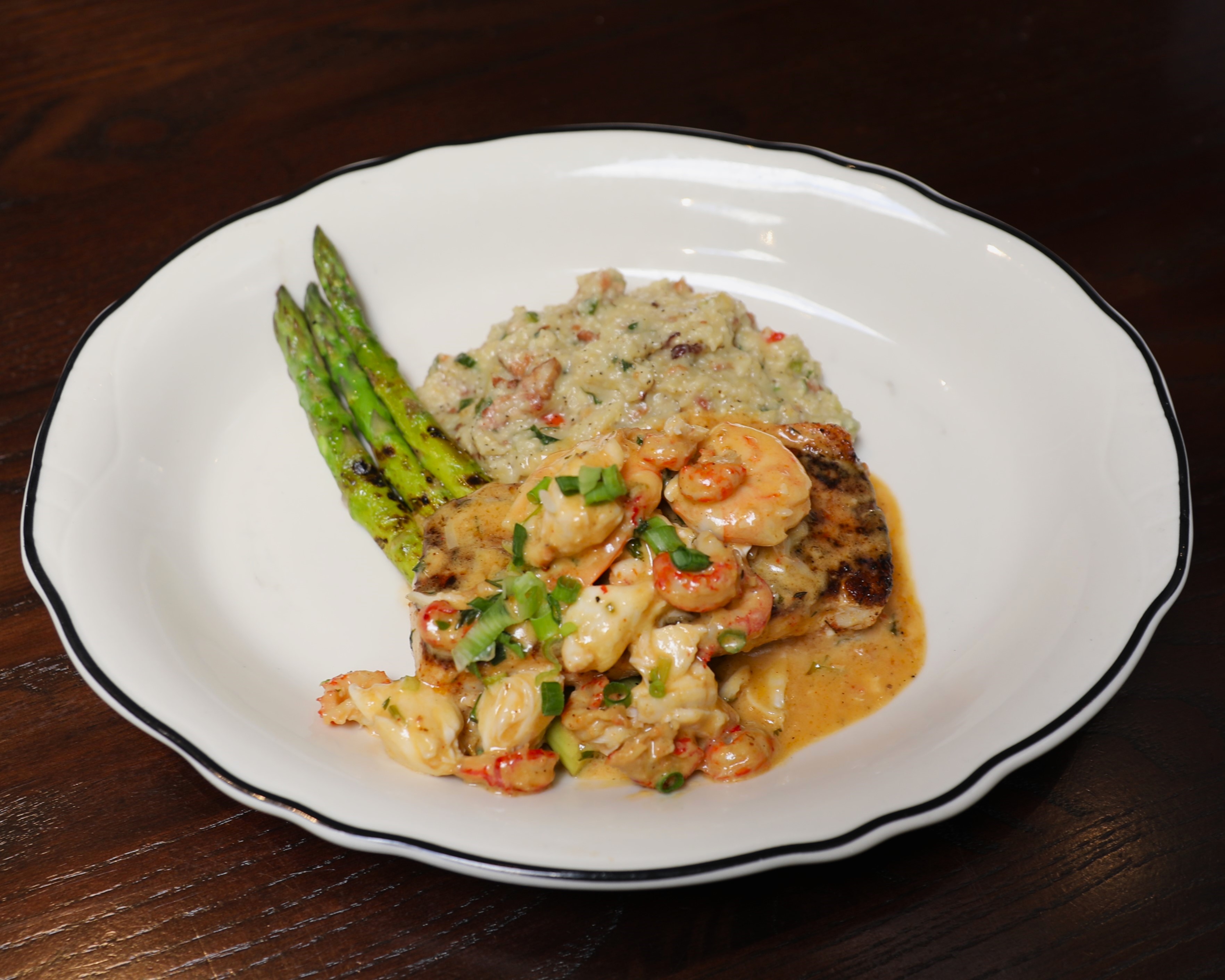 a plate of food on a table