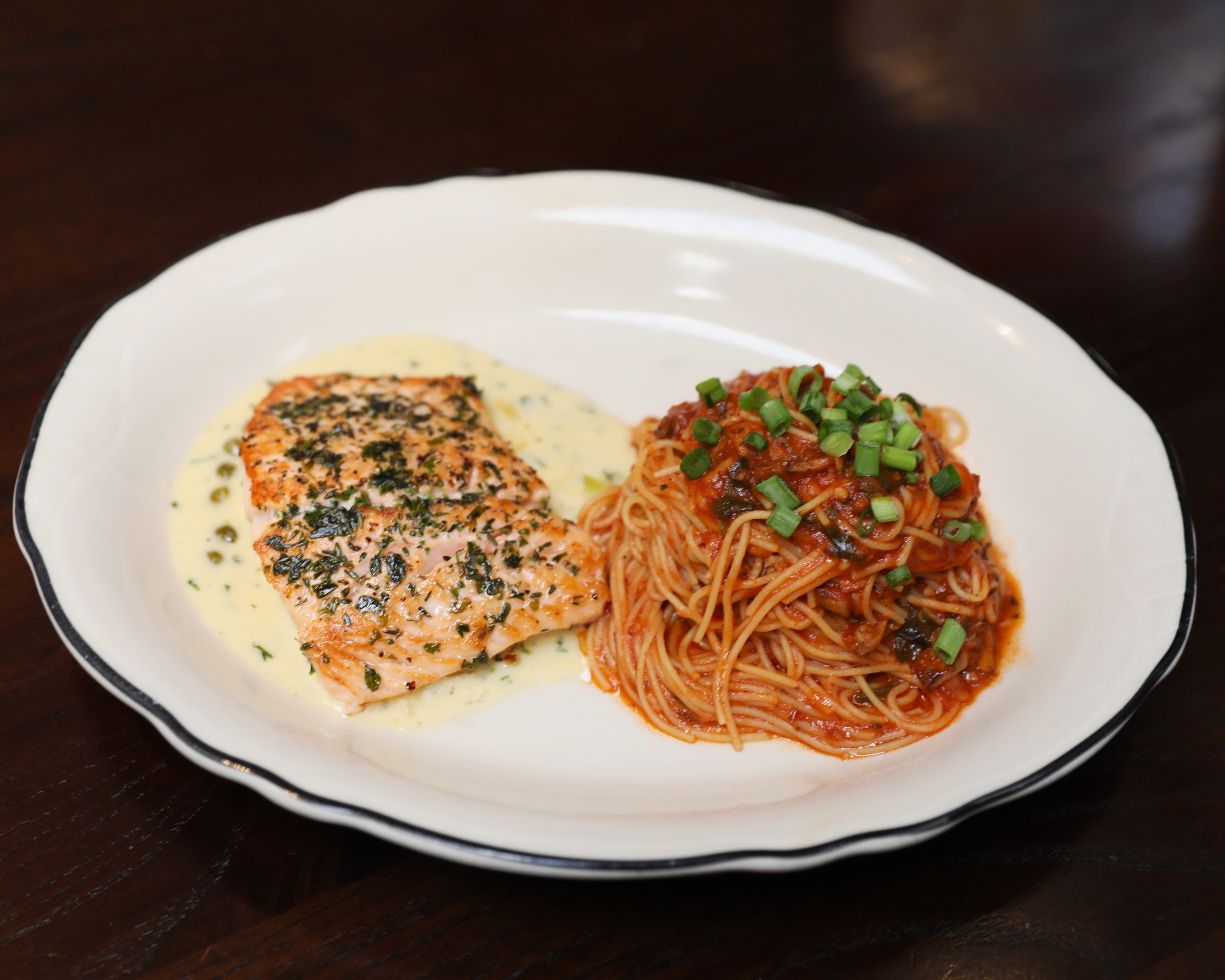 a plate of food on a table