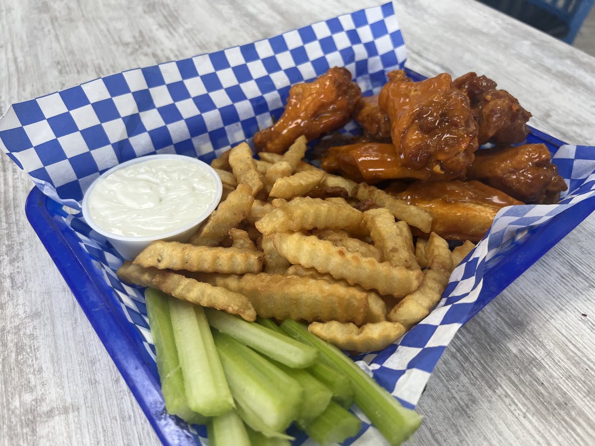 wings and fries