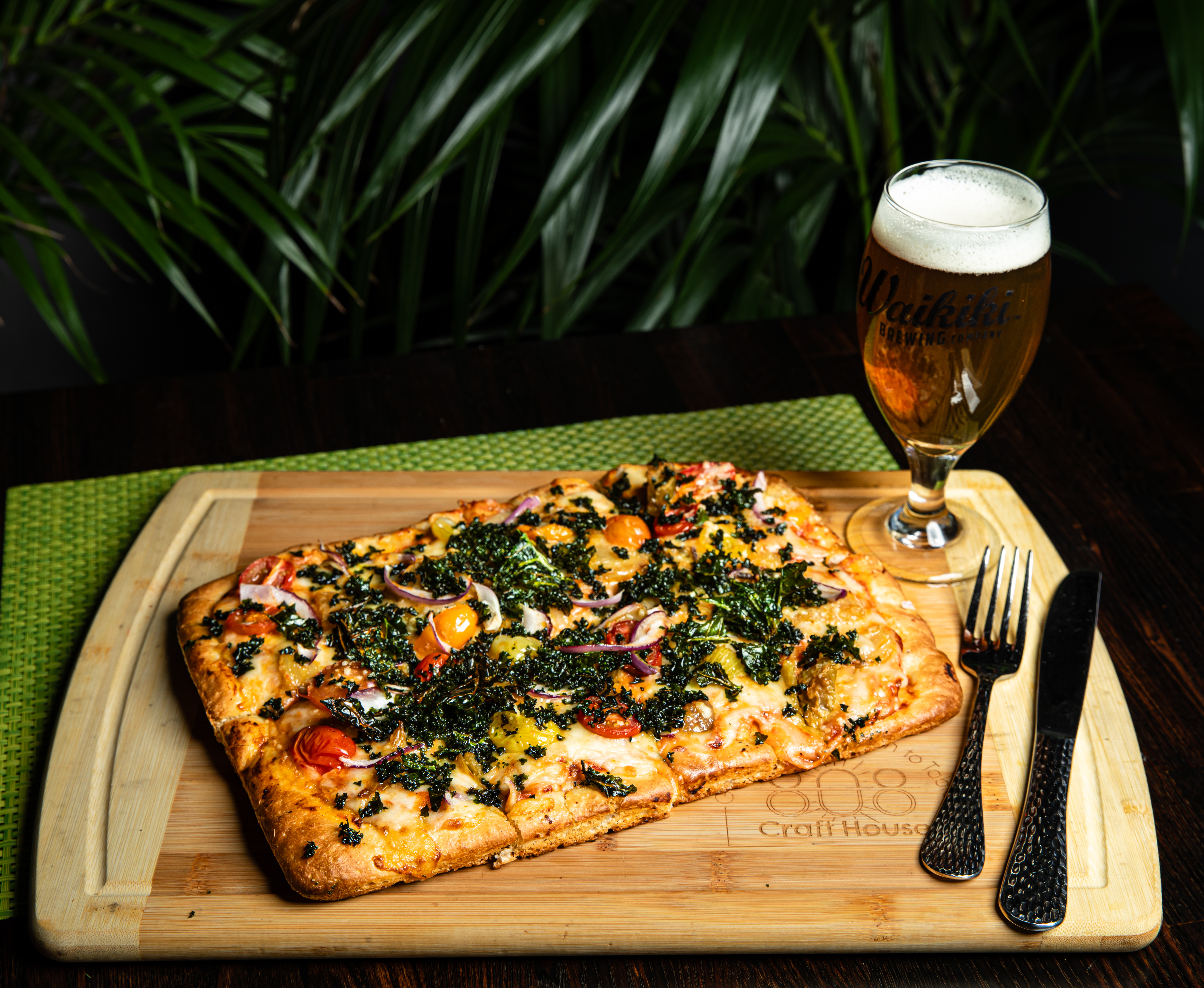 a slice of pizza sitting on top of a wooden cutting board