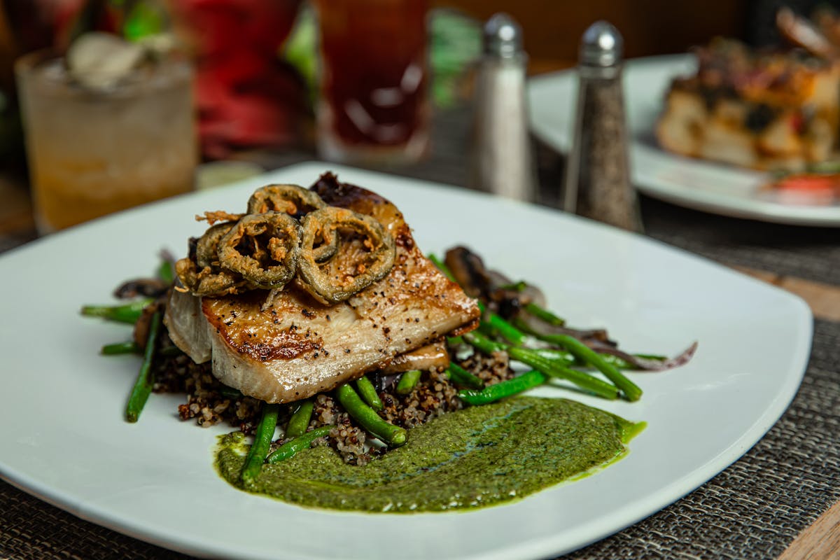a plate of food on a table