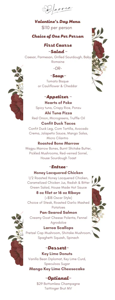 Valentine S Day Larrea Restaurant In Las Vegas Nv Valentine S Day Larrea Restaurant In Las Vegas Nv